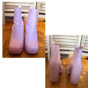 Steve Madden Pink Platform Ankle Boot